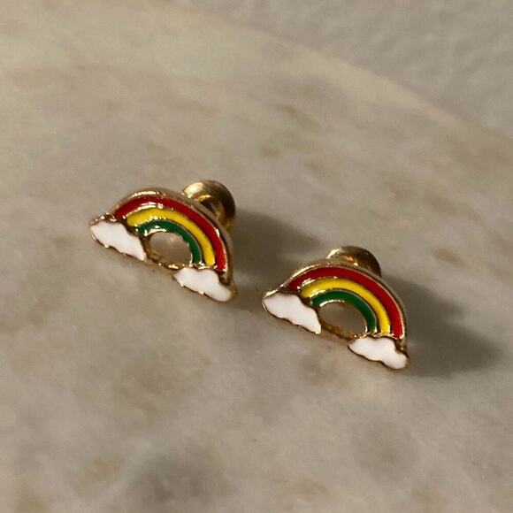 Stud Earrings rainbow - Picture 1 of 3